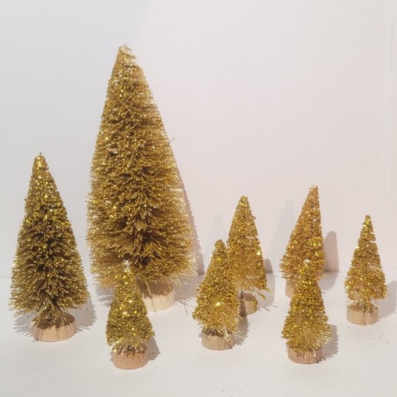 MEGA METAL Metallic Silver Gold Copper Rose Gold Titanium Mini Xmas Trees Decor - Picture 5 of 7
